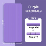 8mm NBR yoga mat anti slip thickened style for beginners, home yoga mat for sports, dance, fitness floor mat equipment