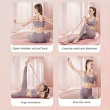 Silicone yoga resistance band - elastic fitness stretching rope, used for back, waist, arm exercises - suitable for exercise