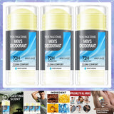 Deodorant Stick Natural Deodorant for Men, Anti Sweating Keep Drying Lasting Fragrance Remove Armpit Odor Underarm Refresh Stick