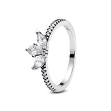 Original 925 Sterling Silver Ring Love Heart Pave CZ Crystal Stackable Rings For Women Wedding Engagement Birthday Gift Jewelry