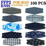 KN95 FFP2 CE 15 Color Wholesale Fish Mask  Hygienic Mascarillas Protective Respirator Anti-Fog Adult FPP2 Reusable Masques