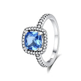Original 925 Sterling Silver Ring Love Heart Pave CZ Crystal Stackable Rings For Women Wedding Engagement Birthday Gift Jewelry